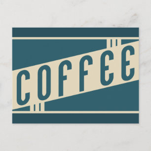Retro-Café Postkarte