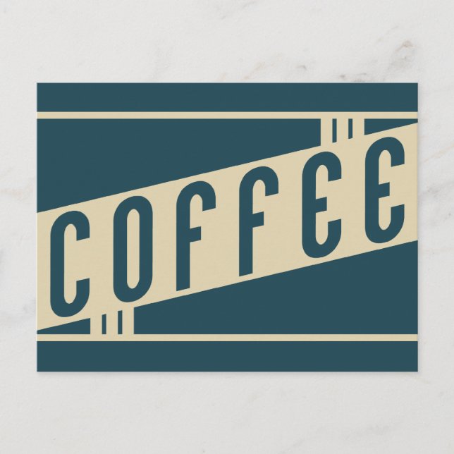 Retro-Café Postkarte (Vorderseite)