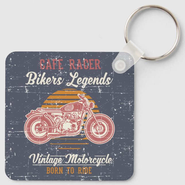 Retro Cafe Racer Schlüsselanhänger (Rückseite)