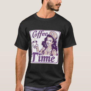 Retro-Café-Zeitschild T-Shirt