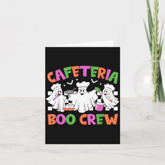 Retro-Cafeteria-Boo-Crew Cafeteria-Mitarbeiter Karte (Vorderseite)