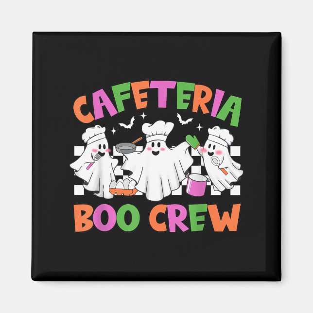 Retro-Cafeteria-Boo-Crew Cafeteria-Mitarbeiter Magnet (Vorne)