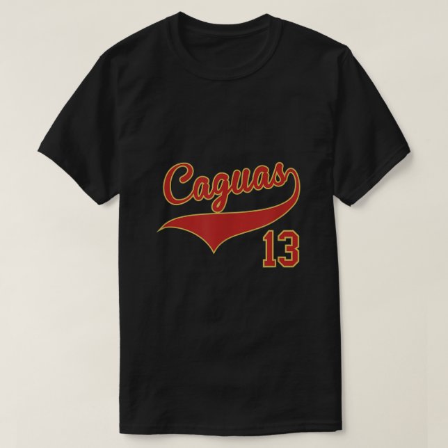 Retro Caguas Baseball Camiseta Beisbol Puerto Rico T-Shirt (Design vorne)