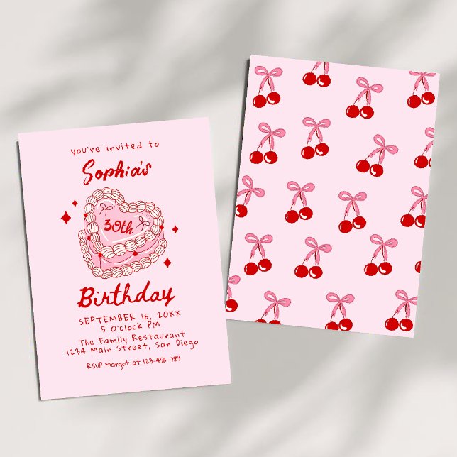 Retro Cake 30. Geburtstag Einladung (Von Creator hochgeladen)