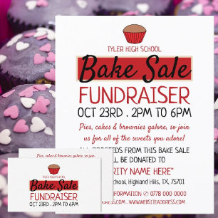 Retro Cake Design, Wohltätigkeit Bake Sale Eventwe Flyer