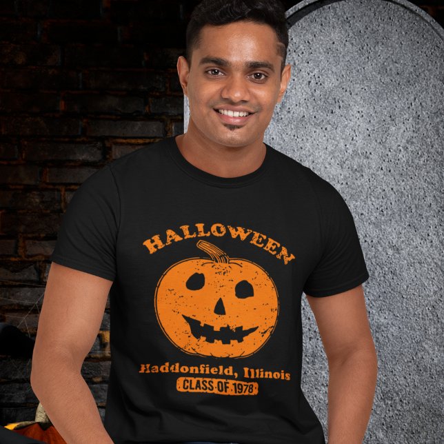 Retro Calabaza de Halloween Haddonfield 1978 T-Shirt (Von Creator hochgeladen)