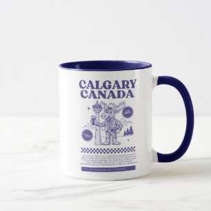 Retro Calgary Alberta Kanada Elch Skyline Tasse