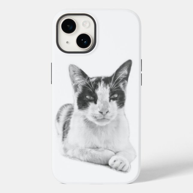 Retro Calico Halbton Case-Mate iPhone Hülle (Rückseite)