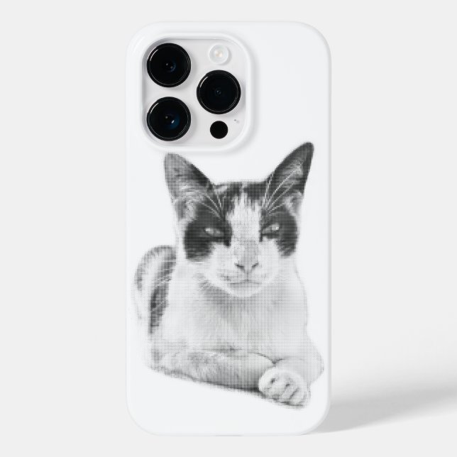 Retro Calico Halbton Case-Mate iPhone Hülle (Rückseite)