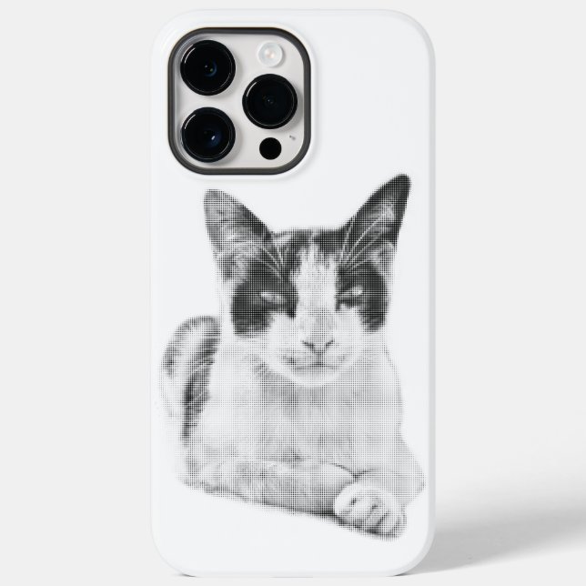 Retro Calico Halbton Case-Mate iPhone Hülle (Rückseite)