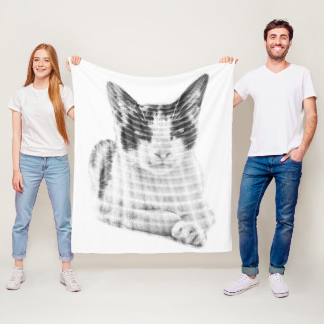 Retro Calico Halftone Fleecedecke (Beispiel)