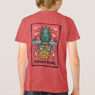 Retro California Beach auf beiden Seiten. Tri-Blend Shirt