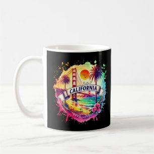 Retro California Map - Vintage usa map Kaffeetasse