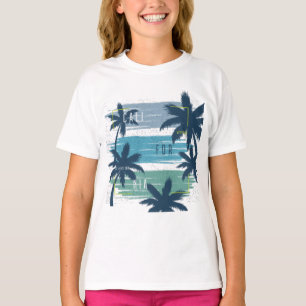 Retro California Palm Tree - Beach Sunset Ästhetik T-Shirt