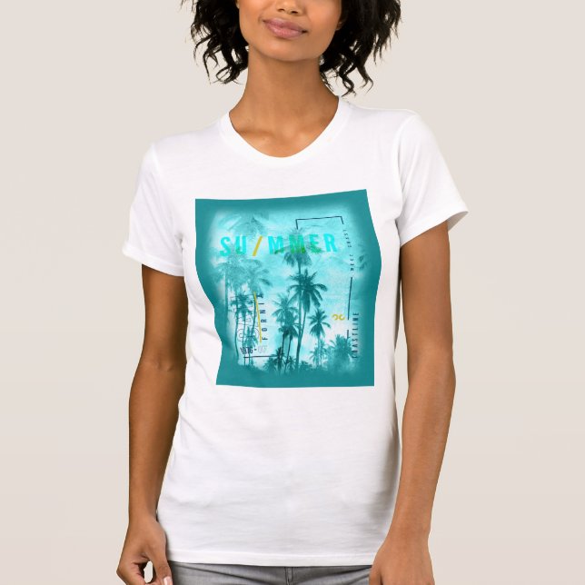 Retro California Summer Design T-Shirt (Vorderseite)
