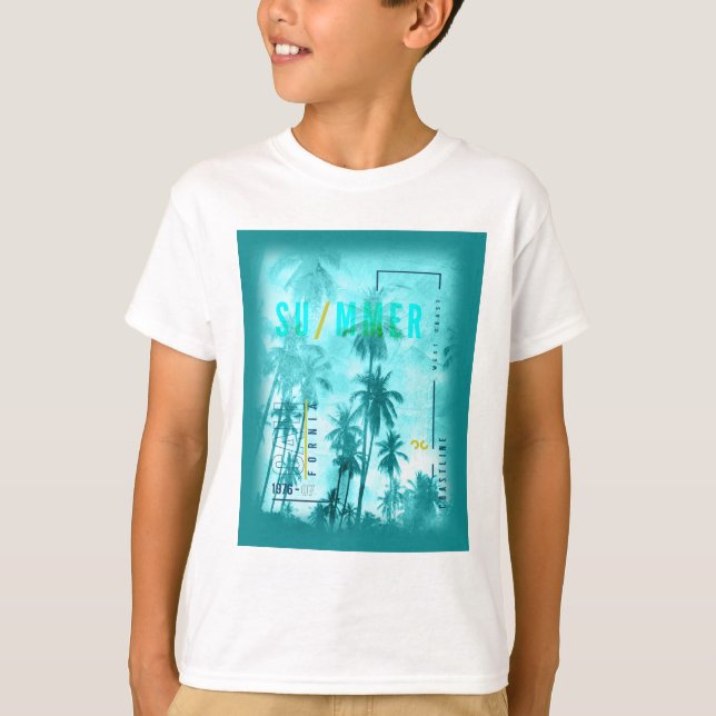 Retro California Summer Design T-Shirt (Vorderseite)