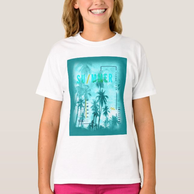 Retro California Summer Design T-Shirt (Vorderseite)