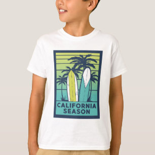 Retro California Surfboards Kunst - Sommer Küste T-Shirt
