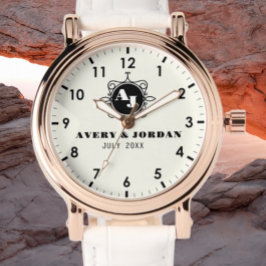 Retro calligraphic monogram Luxury Vintage Armbanduhr