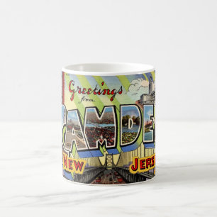 Retro-Camden-NJ-Grußpostkarte Kaffeetasse