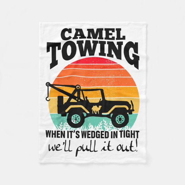 Retro Camel Towing Sarcastic Quotes Life Without M Fleecedecke (Vorderseite)