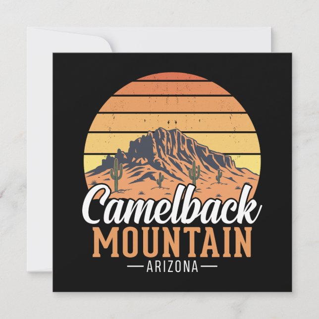 Retro Camelback Mountain Arizona Desert Travel (Vorderseite)