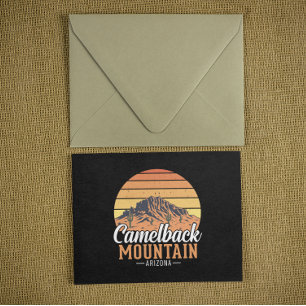 Retro Camelback Mountain Arizona Wüstenreise Postkarte
