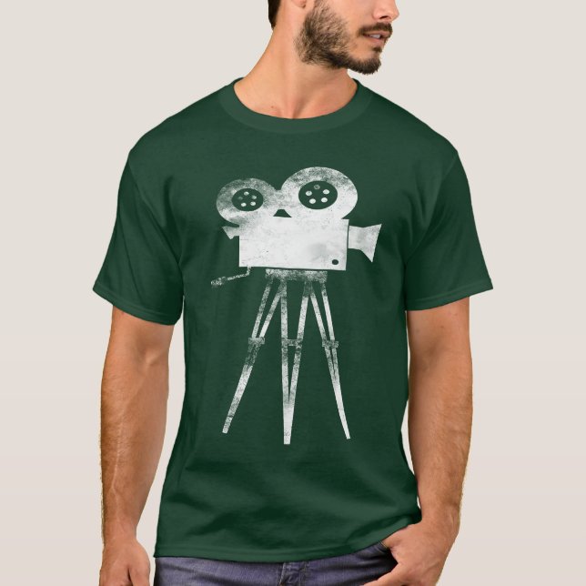 Retro Camera Cameraman Filmmaker Filmregisseur für T-Shirt (Vorderseite)
