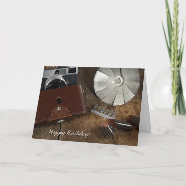 Retro Camera Equipment for Birthday Karte (Vorderseite)