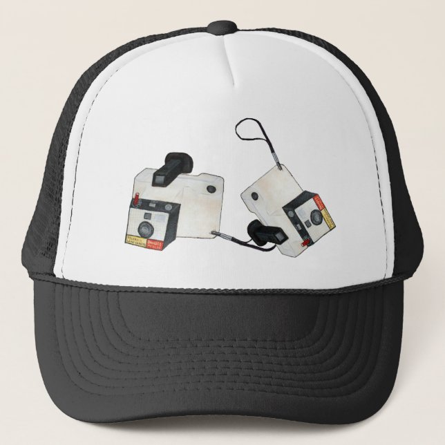 Retro Camera Hat Truckerkappe (Vorderseite)