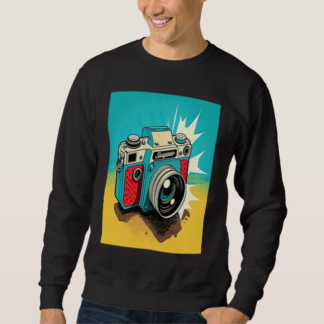 Retro Camera  Pop Style Photographer Mom  2 Sweatshirt (Vorderseite)
