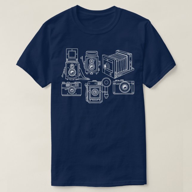 Retro Camera Styles Time Capsule Fotograf Free T-Shirt (Design vorne)