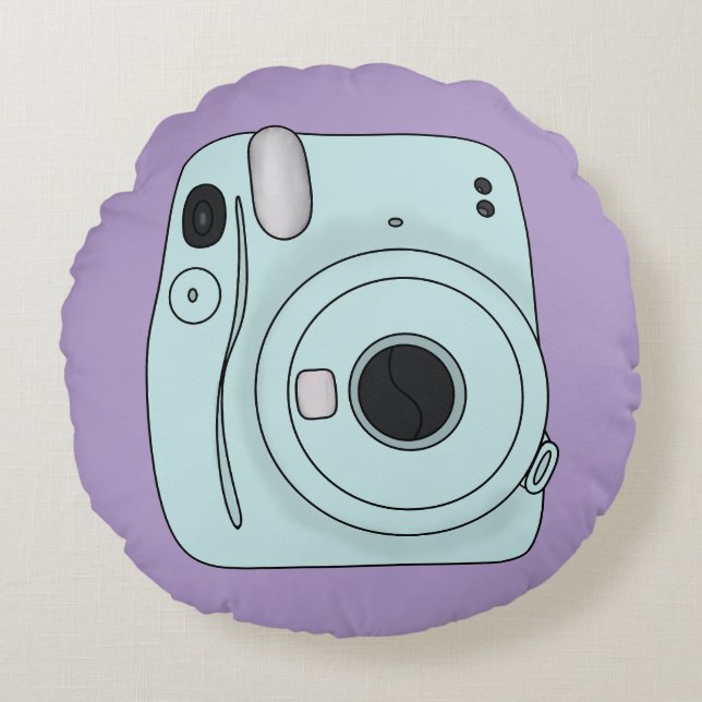 Retro Camera Throw Kissen - Lila Ästhetik (Vorderseite)