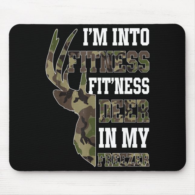 Retro Camo Deer Hunting Funny Wildlife Hunter Men  Mousepad (Vorne)