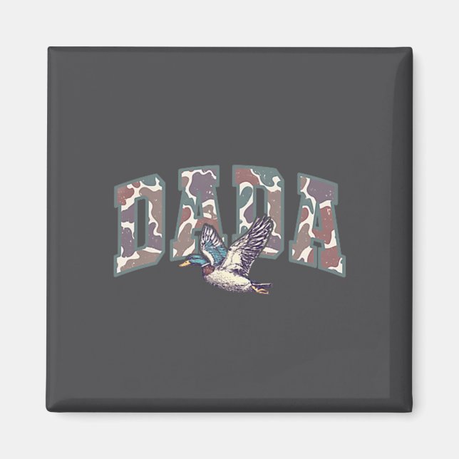 Retro Camo Duck Hunting Dada 1st Birthday Family M Magnet (Vorne)