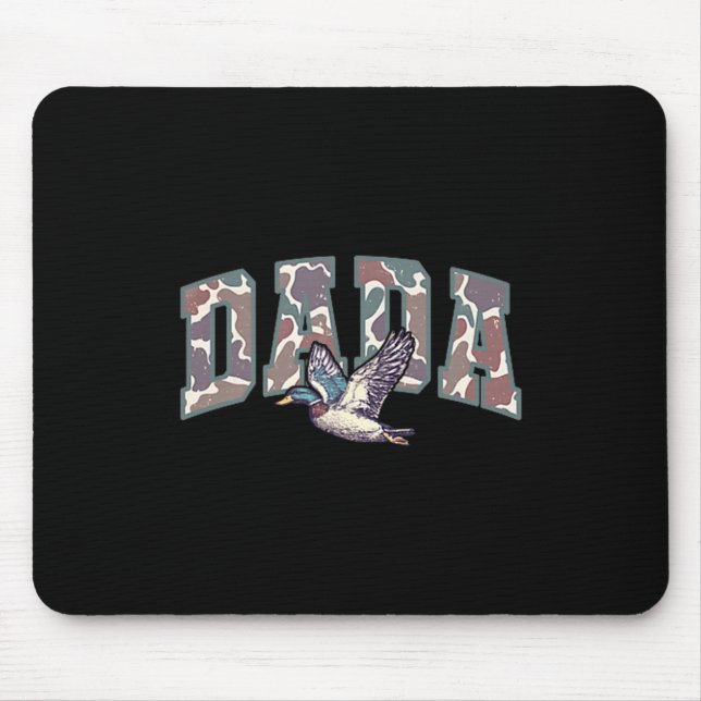 Retro Camo Duck Hunting Dada 1st Birthday Family M Mousepad (Vorne)