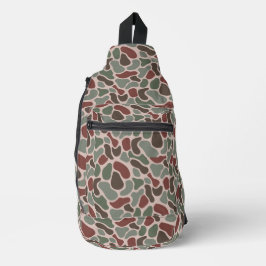 Retro Camo (rot grün) Crossbody Bag
