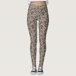 Retro Camo (rot grün) Leggings