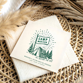 Retro Camp Bachelorette Camping Wochenende Serviette