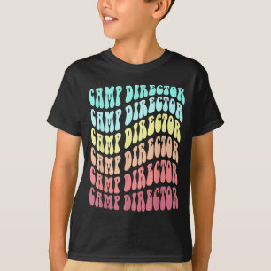 Retro-Camp-Direktor Familien-Campingplatz Sommer T-Shirt