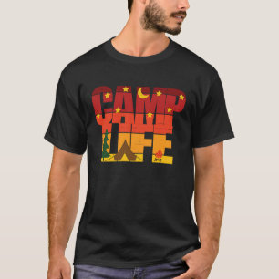 Retro Camp Leben im Freien Wandern T-Shirt