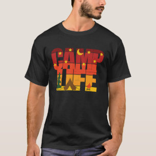Retro Camp Leben im Freien Wandern T-Shirt