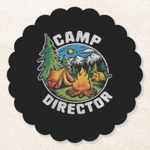 Retro-Camp-Leiter Camping-Sommercamp Lustiges Camp Untersetzer