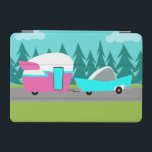 Retro Camper/Anhänger und Auto iPad Miniabdeckung iPad Mini Hülle<br><div class="desc">Dieses Retro Camper/Anhänger und Auto iPad Miniabdeckung kennzeichnet eine moderne Mitte des Jahrhunderts, unbedeutendes Cartoonzeichnen, das Sie verlässt vorzubereiten, um zur offenen Straße zu nehmen. Eine Ehrerbietung zu den fünfziger Jahren, dieses Ausrüstungsbeschreibungen ein Vintages Türkisauto mit der weißen Spitze, einen kitschy Reiseanhänger zu seinem abschließenden Bestimmungsort ziehend. Der tadellos wieder...</div>