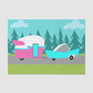 Retro Camper-/Anhänger-und Auto-Seidenpapier Seidenpapier