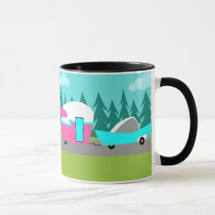 Retro Camper-/Anhänger-und Auto-Tasse Tasse