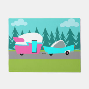 Retro Camper-/Anhänger-und Auto-Tür-Matte Fußmatte