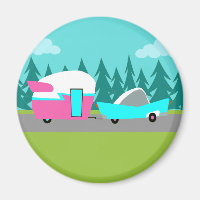 Retro Camper / Anhänger und Wagenheber