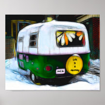 Retro Camper Hippie Life ist eine Reise zu gehen