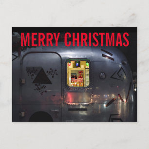RETRO CAMPER TRAILER CHRISTMAS Postkarten